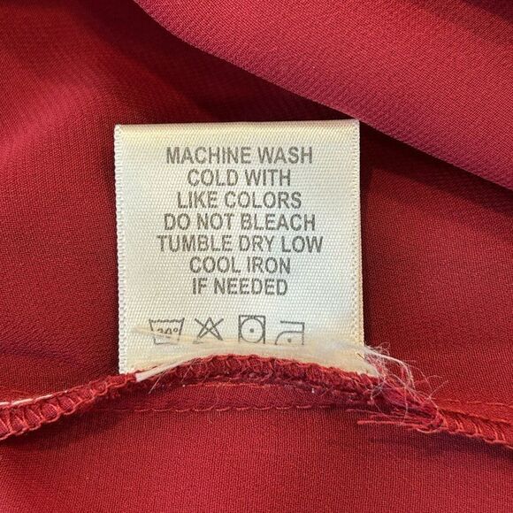 Live 4 TRUTH Lace Top Burgundy 3/4 Sleeve Junior's Size Large - Picture 5 of 6